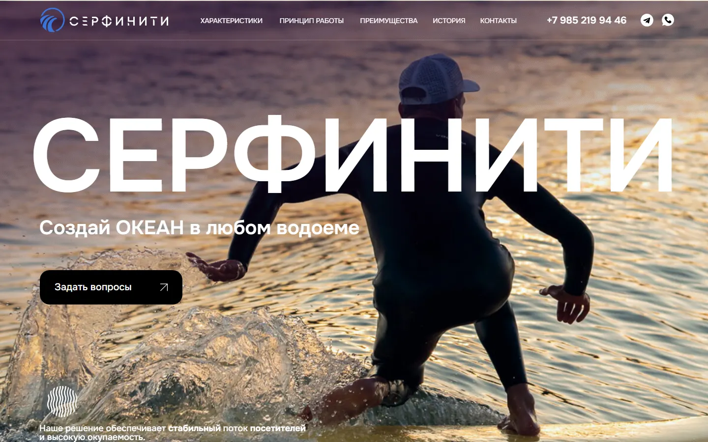 Скриншот сайта surfinity.ru